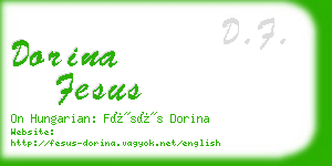 dorina fesus business card